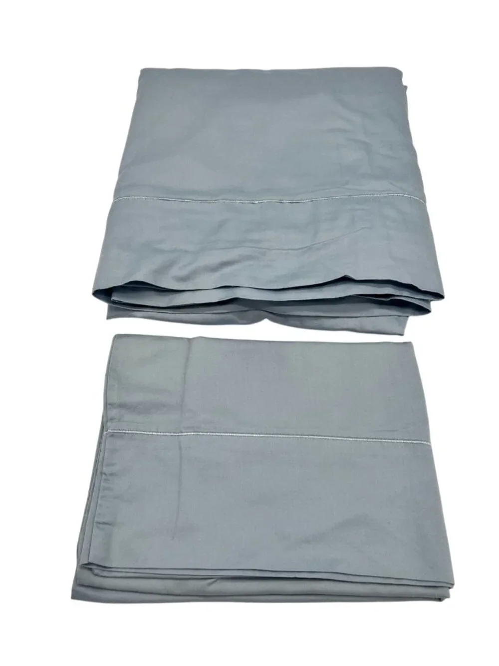 Lot Of 2 Better Homes & Gardens Blue Cotton Pillowcase & Flat Sheet Set Queen